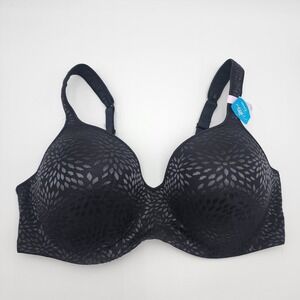Playtex Love My‎ Curves Amazing Shape Bra 4823 Black Size 44D Underwire NEW